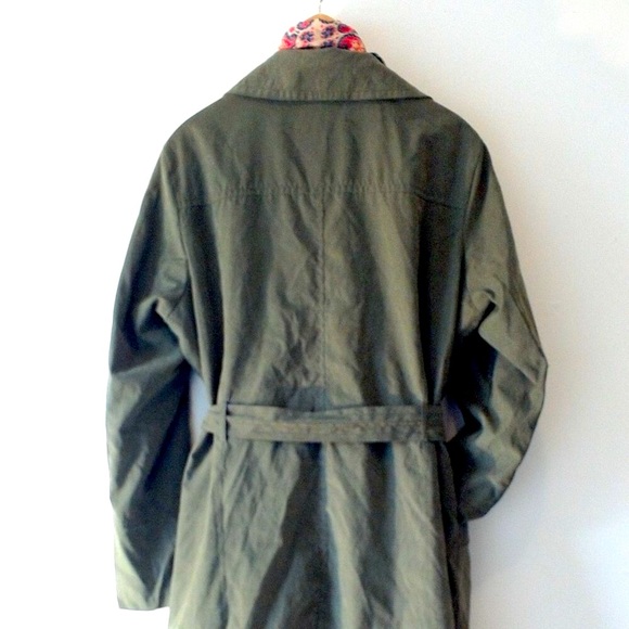 Lightweight Double Breasted 3/4 Length Faux Suede Belted Trench Coat - Picture 4 of 9